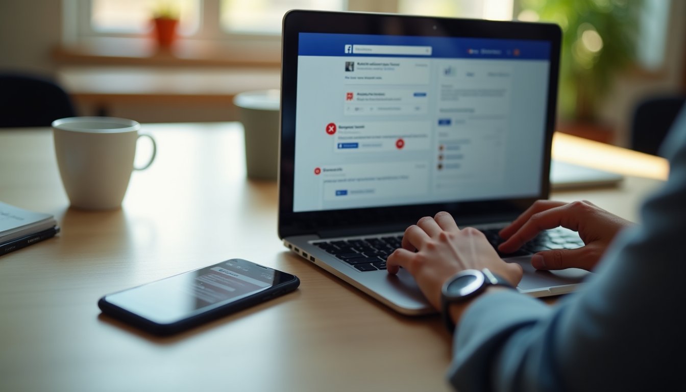 Imagem gerada por IA para: Erros na página de Facebook que você precisa evitar