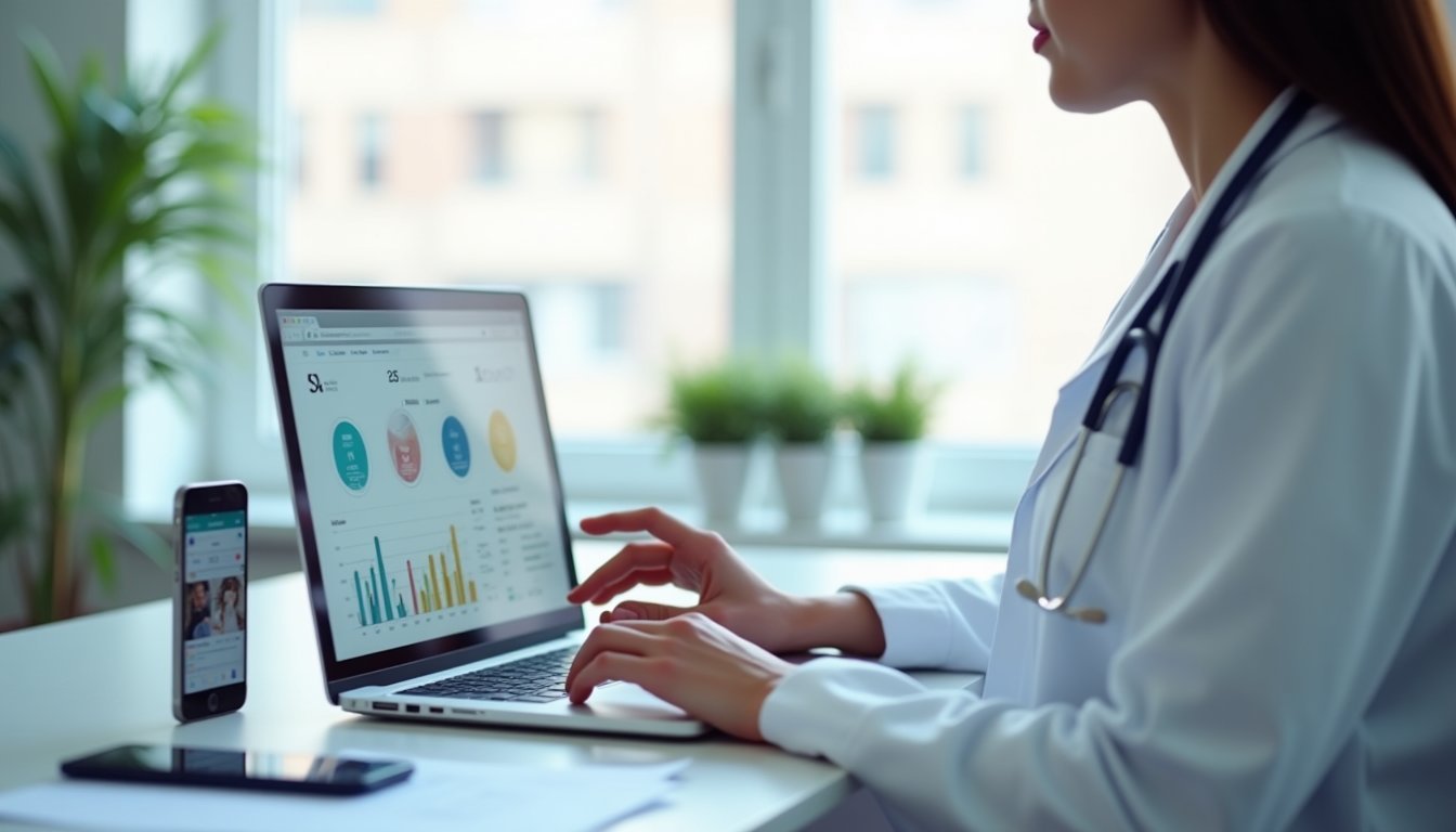 Imagem gerada por IA para: Estratégias de Marketing na Área da Saúde para Clínicas e Consultórios